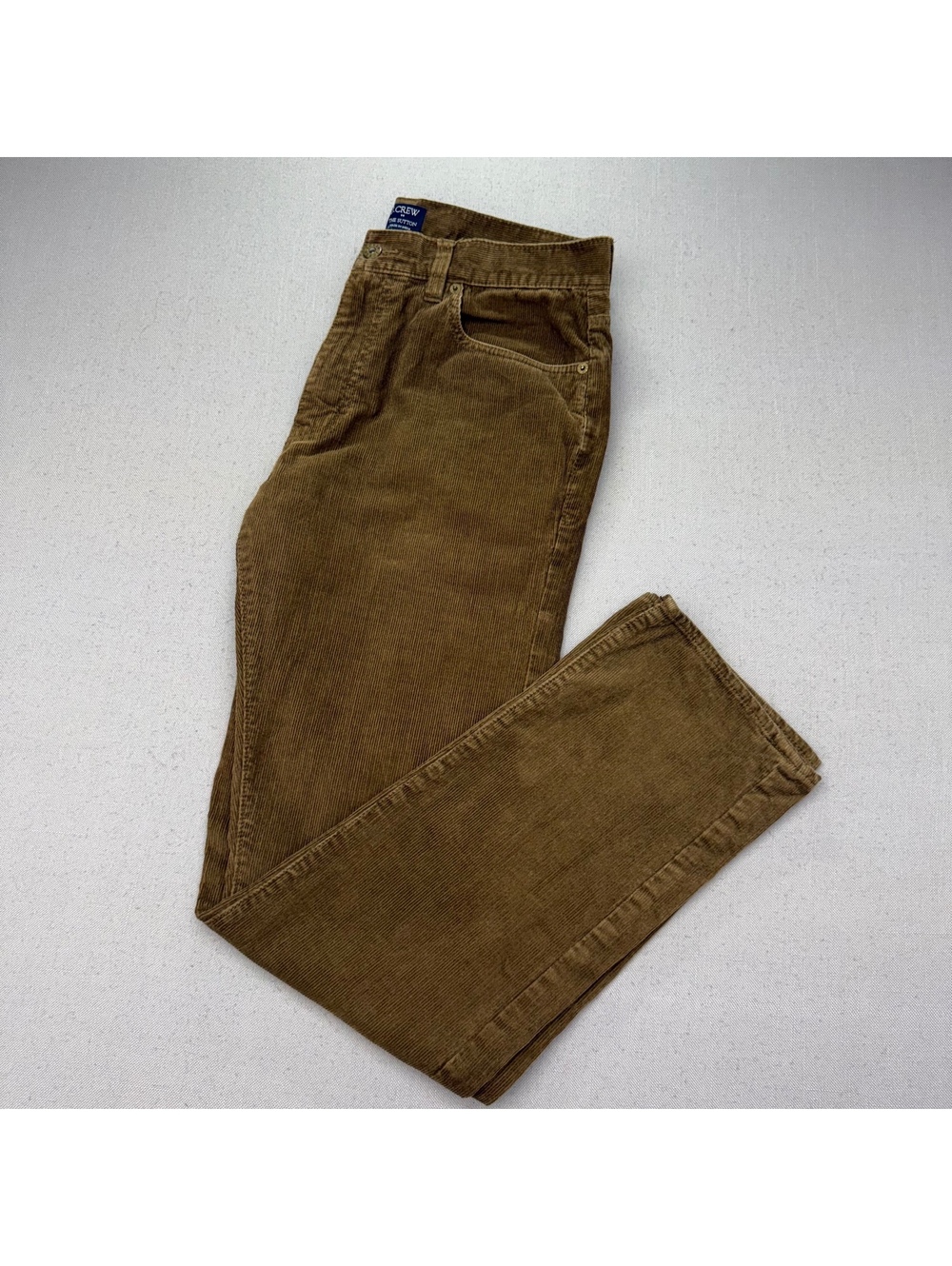 J Crew The Sutton Corduroy Pants Mens 31x32 Actual 33x31 Brown Cotton Straight
